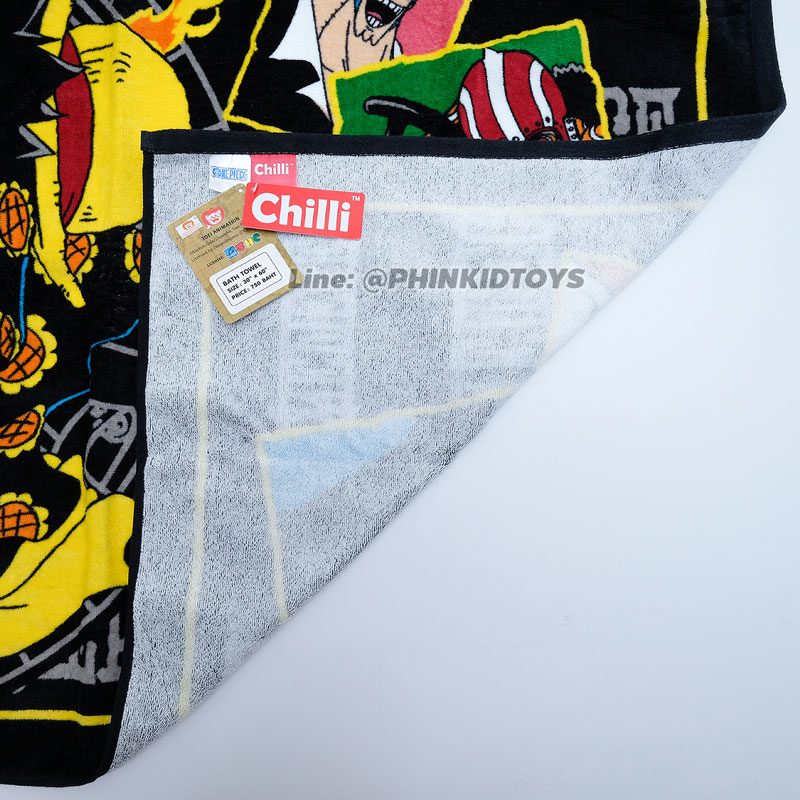 ผ้าขนหนู-ผ้าเช็ดผม-ลายวันพีซ-Onpiece-30x60-สีดำ-ลาย02