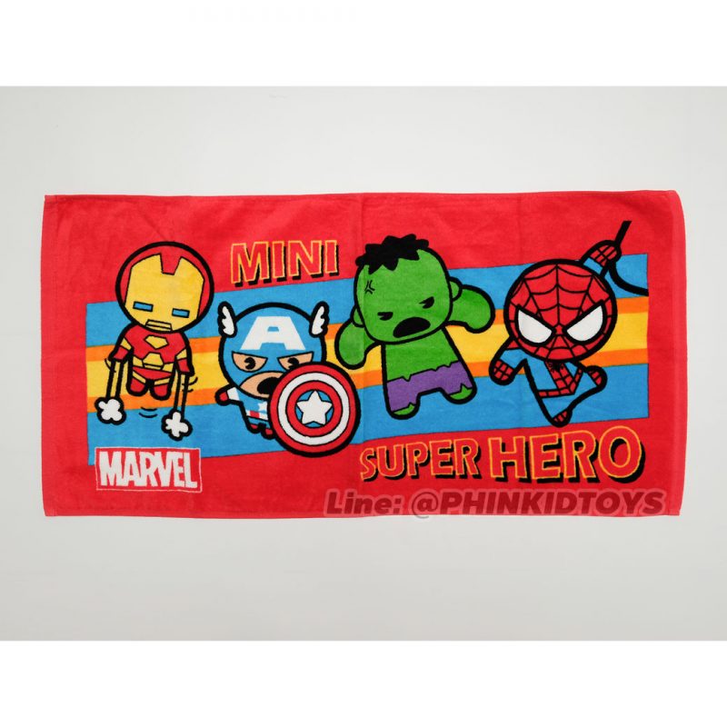 ผ้าขนหนู-ผ้าเช็ดตัวลายซุปเปอร์ฮีโร่มาเวล-Superhero-Marvel-16x32นิ้ว-ลาย01-สีแดง