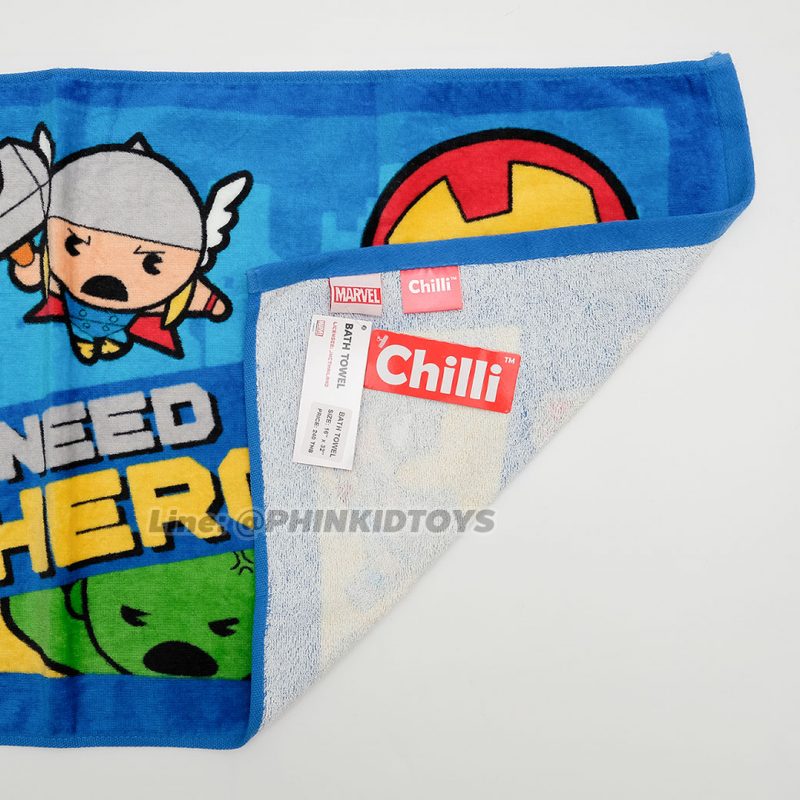 ผ้าขนหนู-ผ้าเช็ดตัวลายซุปเปอร์ฮีโร่มาเวล-Superhero-Marvel-16x32นิ้ว-ลาย02-สีน้ำเงิน