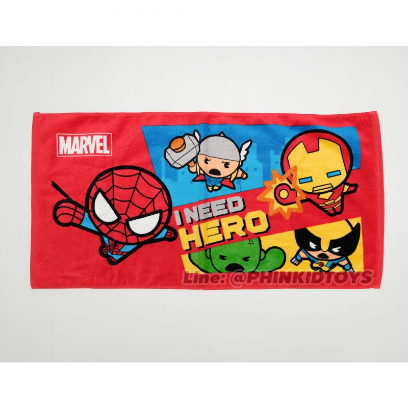 ผ้าขนหนู-ผ้าเช็ดตัวลายซุปเปอร์ฮีโร่มาเวล-Superhero-Marvel-16x32นิ้ว-ลาย02-สีแดง