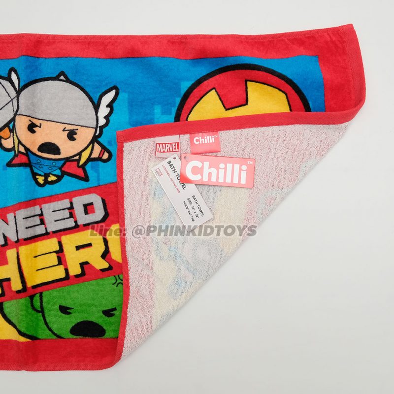 ผ้าขนหนู-ผ้าเช็ดตัวลายซุปเปอร์ฮีโร่มาเวล-Superhero-Marvel-16x32นิ้ว-ลาย02-สีแดง