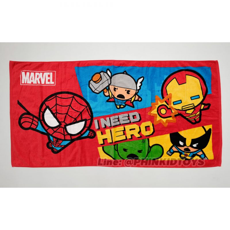ผ้าขนหนู-ผ้าเช็ดตัวลายซุปเปอร์ฮีโร่มาเวล-Superhero-Marvel-27x54นิ้ว-ลาย02-สีแดง