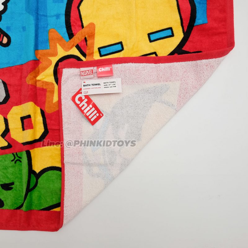 ผ้าขนหนู-ผ้าเช็ดตัวลายซุปเปอร์ฮีโร่มาเวล-Superhero-Marvel-27x54นิ้ว-ลาย02-สีแดง