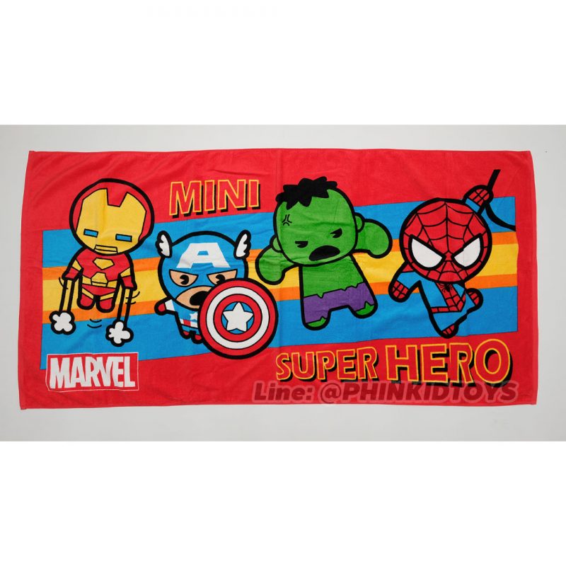 ผ้าขนหนู-ผ้าเช็ดตัวลายซุปเปอร์ฮีโร่มาเวล-Superhero-Marvel-30x60นิ้ว-ลาย01-สีแดง