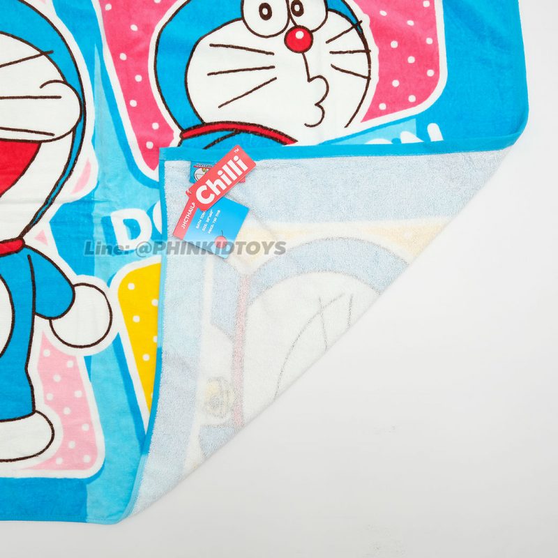 ผ้าขนหนู ผ้าเช็ดตัวลายโดเรมอน Doraemon 30x60 นิ้ว สีฟ้า ลาย04