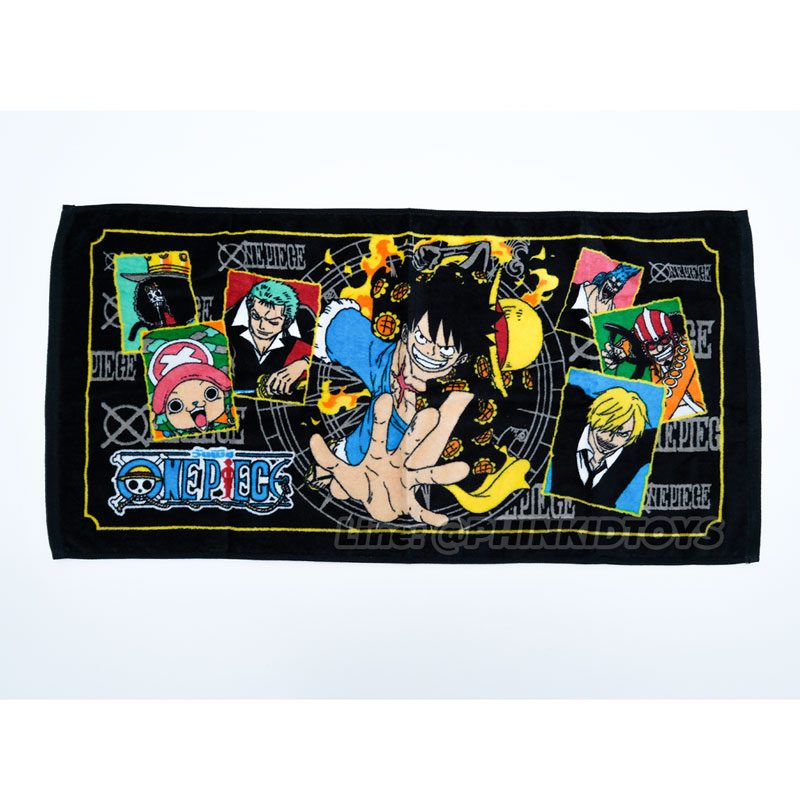 ผ้าขนหนู-ผ้าเช็ดผม-ลายวันพีซ-Onpiece-16x32นิ้ว-สีดำ-ลาย02