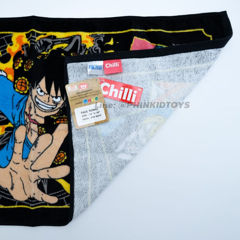 ผ้าขนหนู-ผ้าเช็ดผม-ลายวันพีซ-Onpiece-16x32นิ้ว-สีดำ-ลาย02