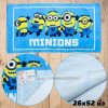 ผ้าขนหนู ผ้าเช็ดตัวลายมินเนี่ยน Minion 26x52 นิ้ว สีฟ้า ลาย04